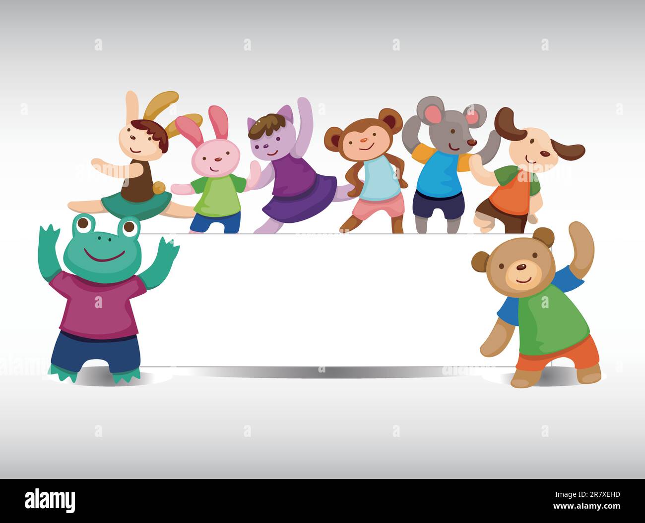 cartoon animal dancer seamless pattern Stock Vector