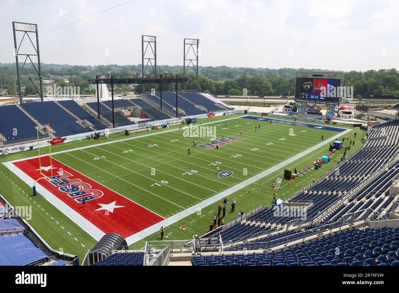 CANTON, OH JUNE 17 A general view of Tom Benson Hall of Fame Stadium