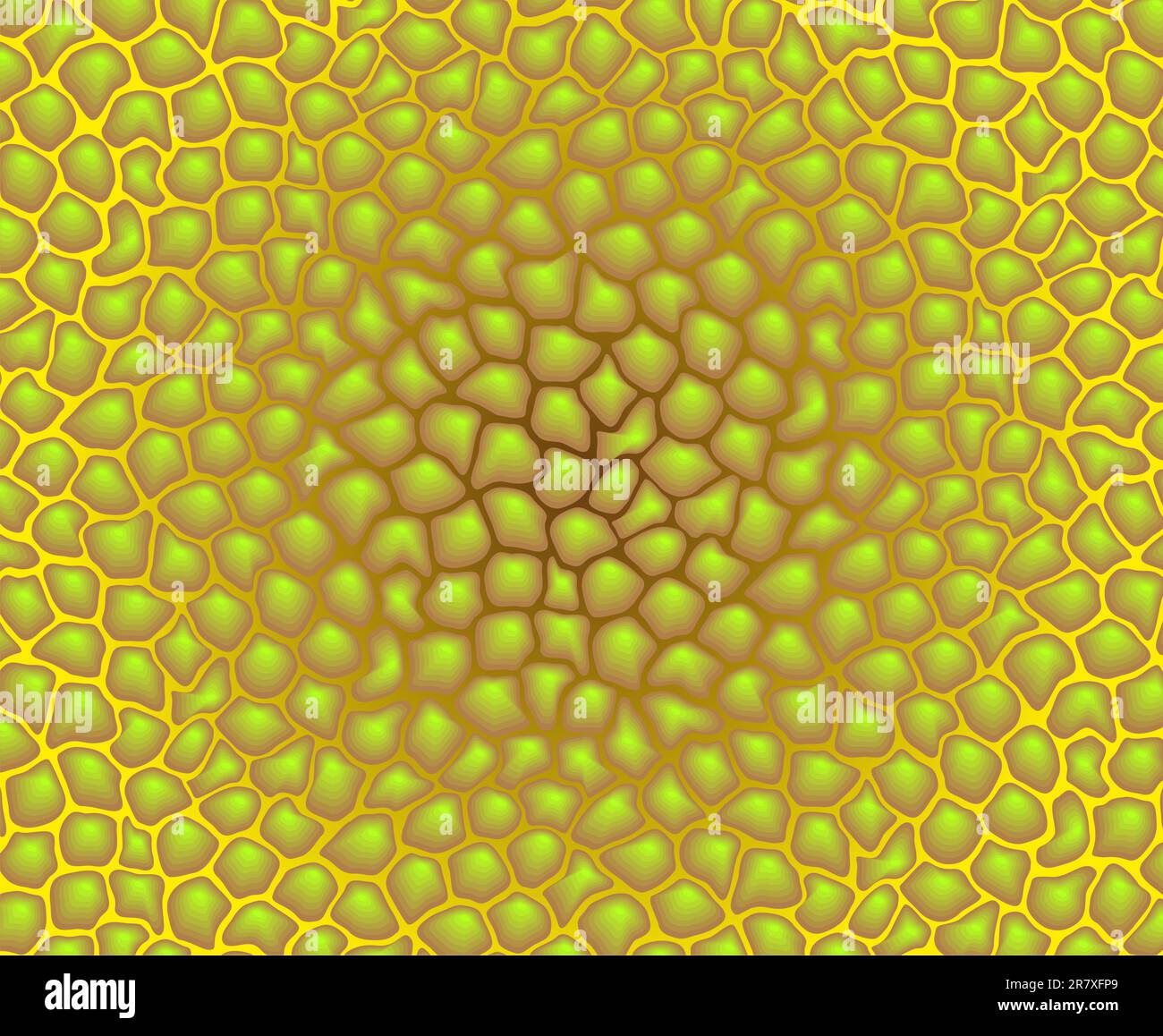 Vector color texture - yellow irregular pattern of cells Stock Vector