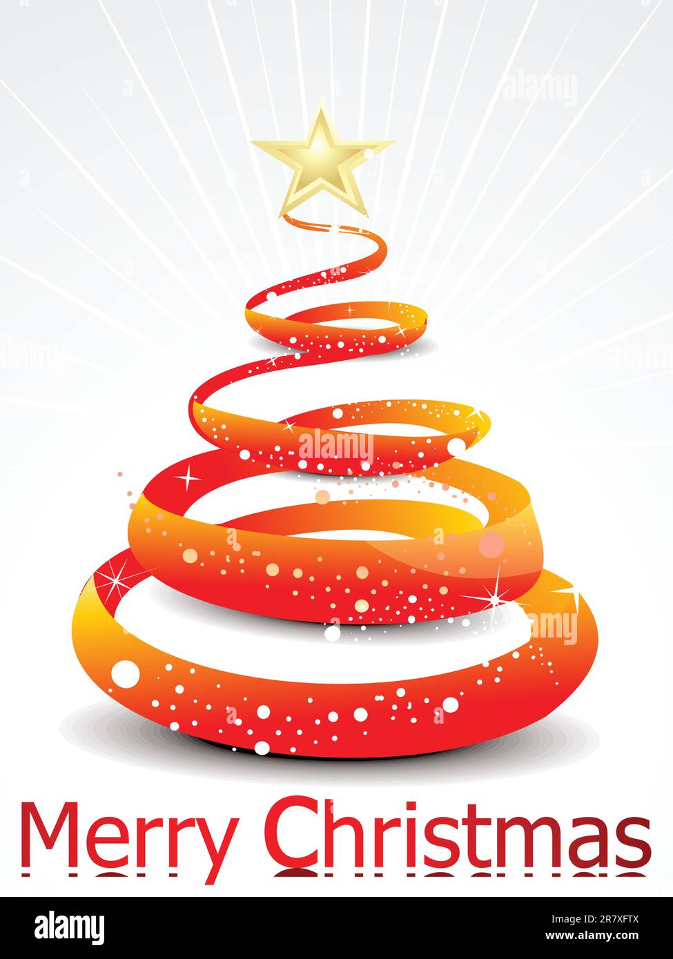 abstract christmas tree with stars vector illustration Stock Vector ...