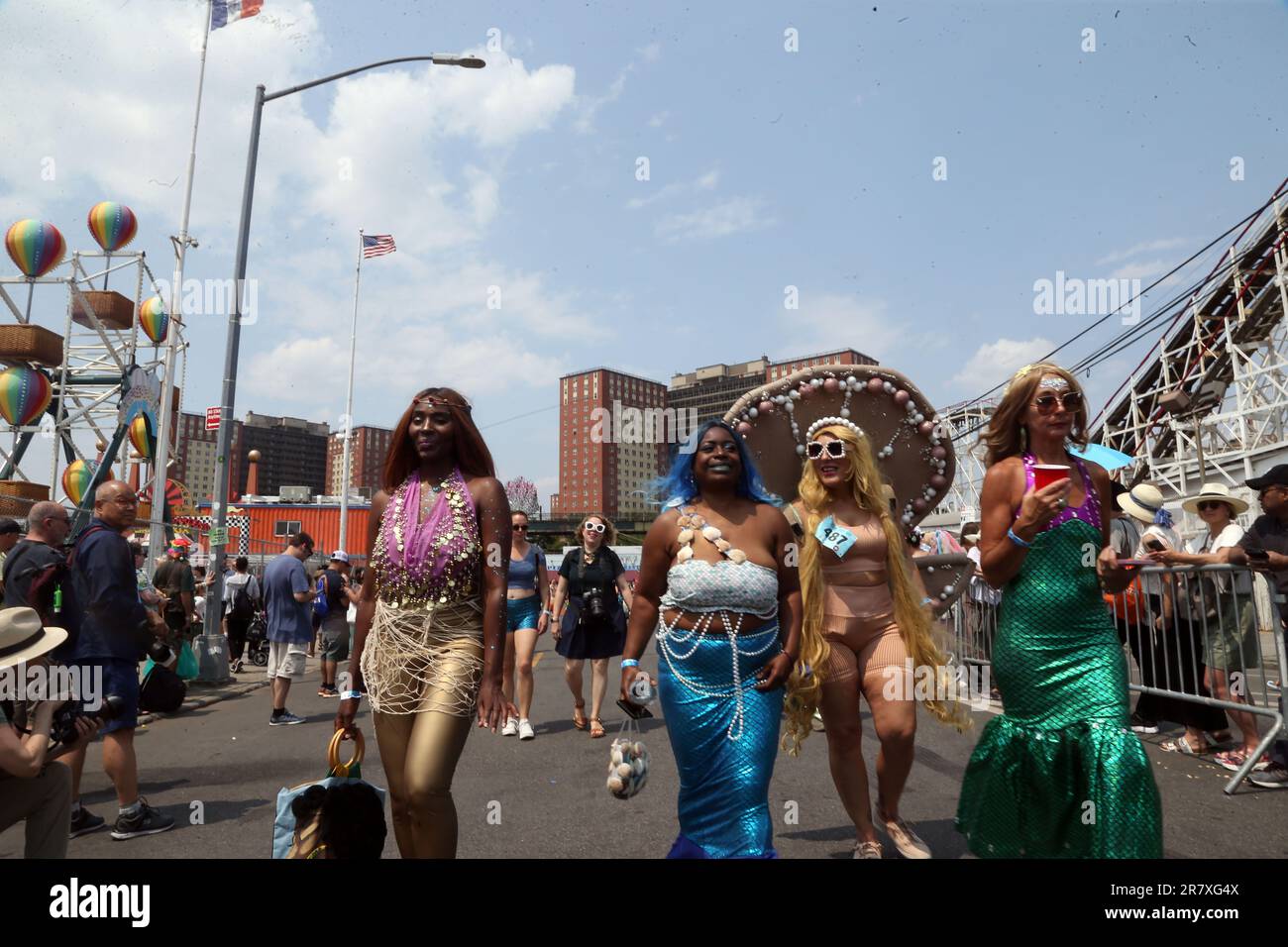 NEW YORK, NY June 17 Visuals as 2023 Mermaid Day Parade commences