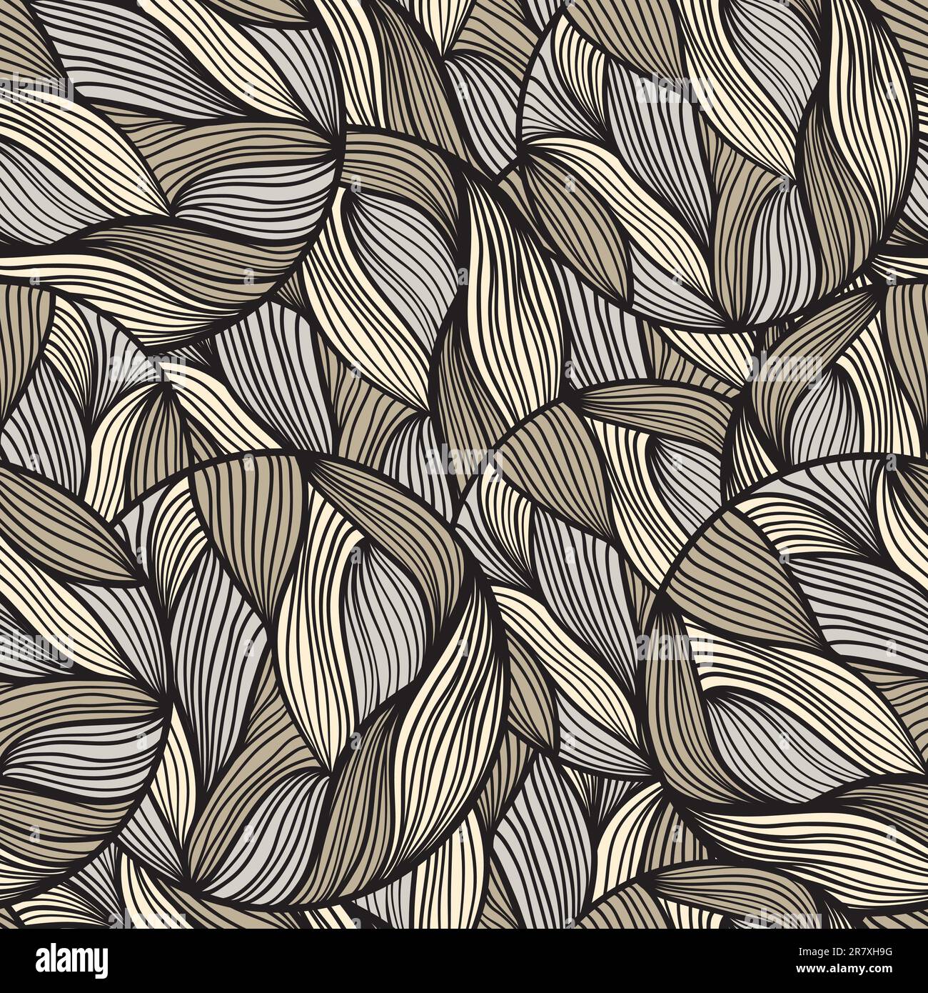 Seamless Texture Delicate Mint Leaves Beautiful Stock Vector
