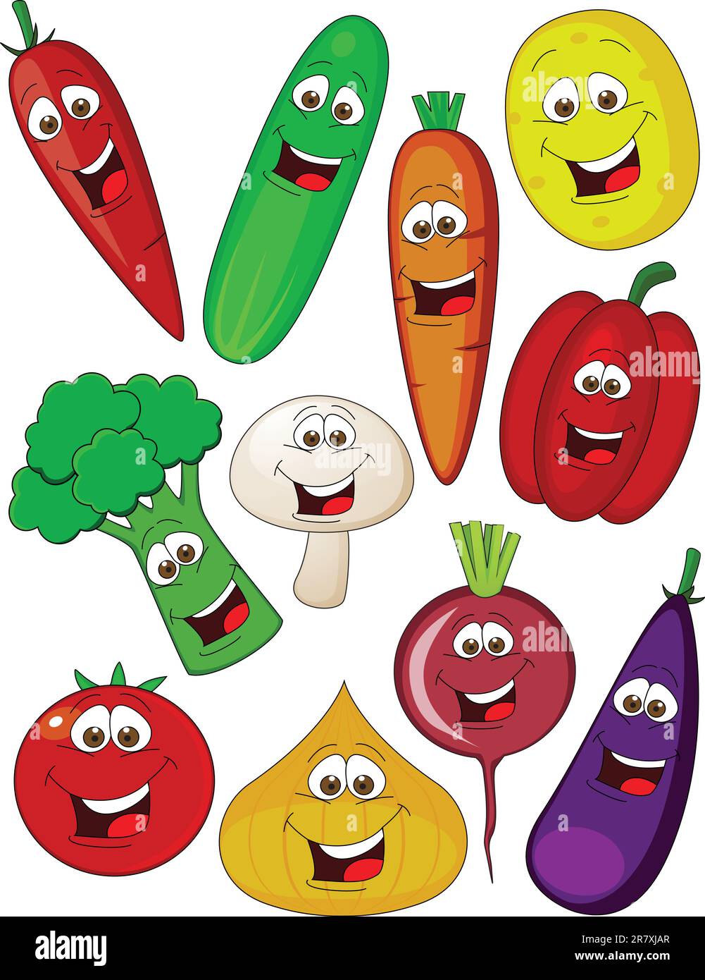 Vegetable cartoon character illustration Stock Vector Image & Art Alamy