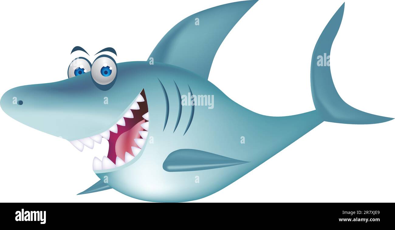Shark cartoon illustration Stock Vector