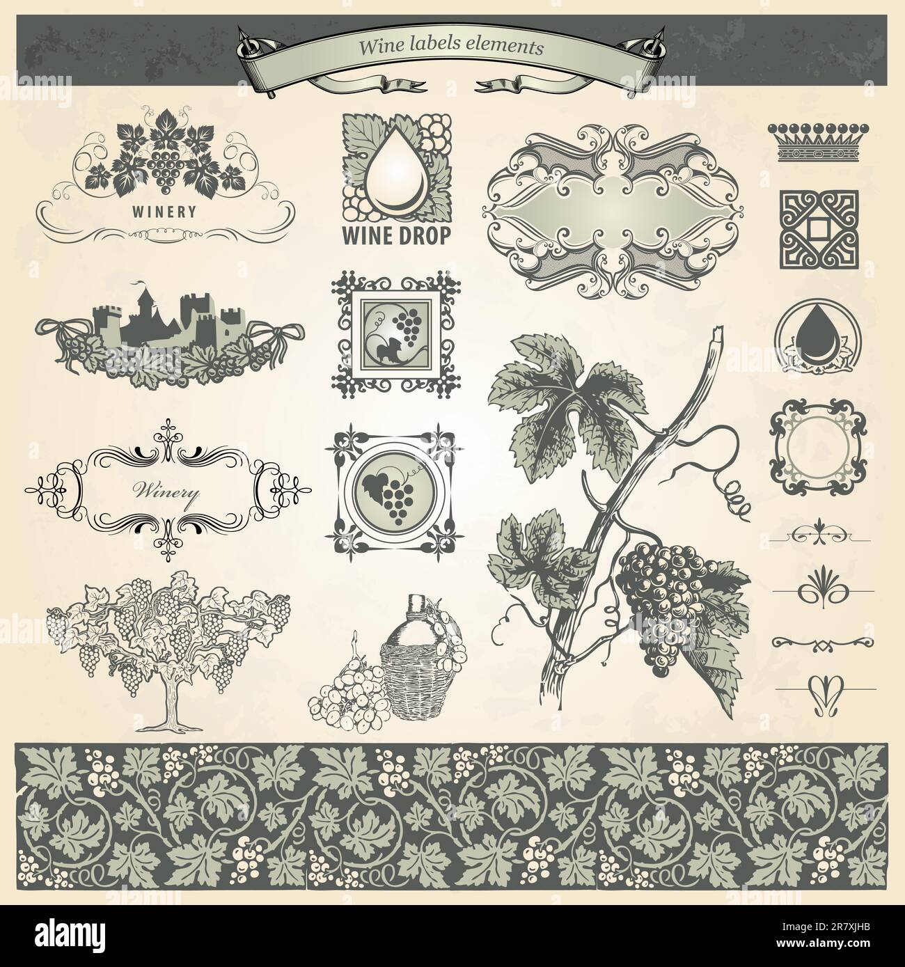 Wine labels Stock Vector Images - Alamy