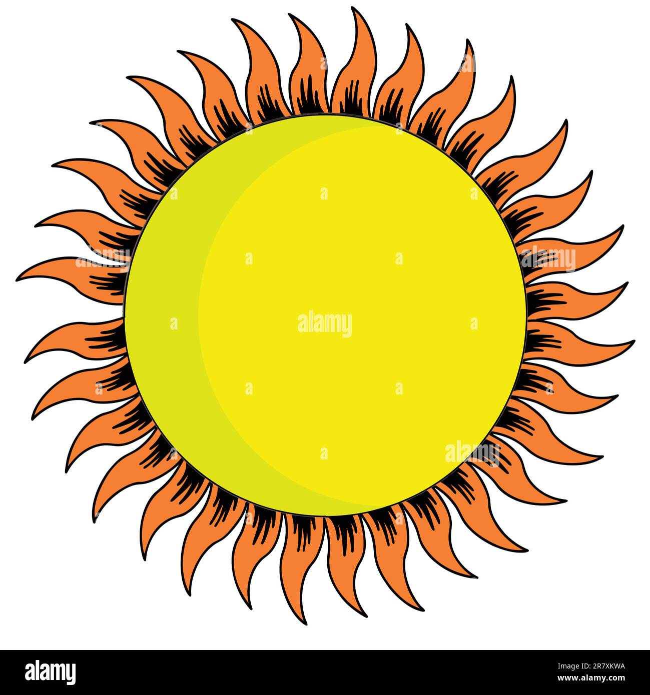 yellow sun on white background Stock Vector Image & Art Alamy