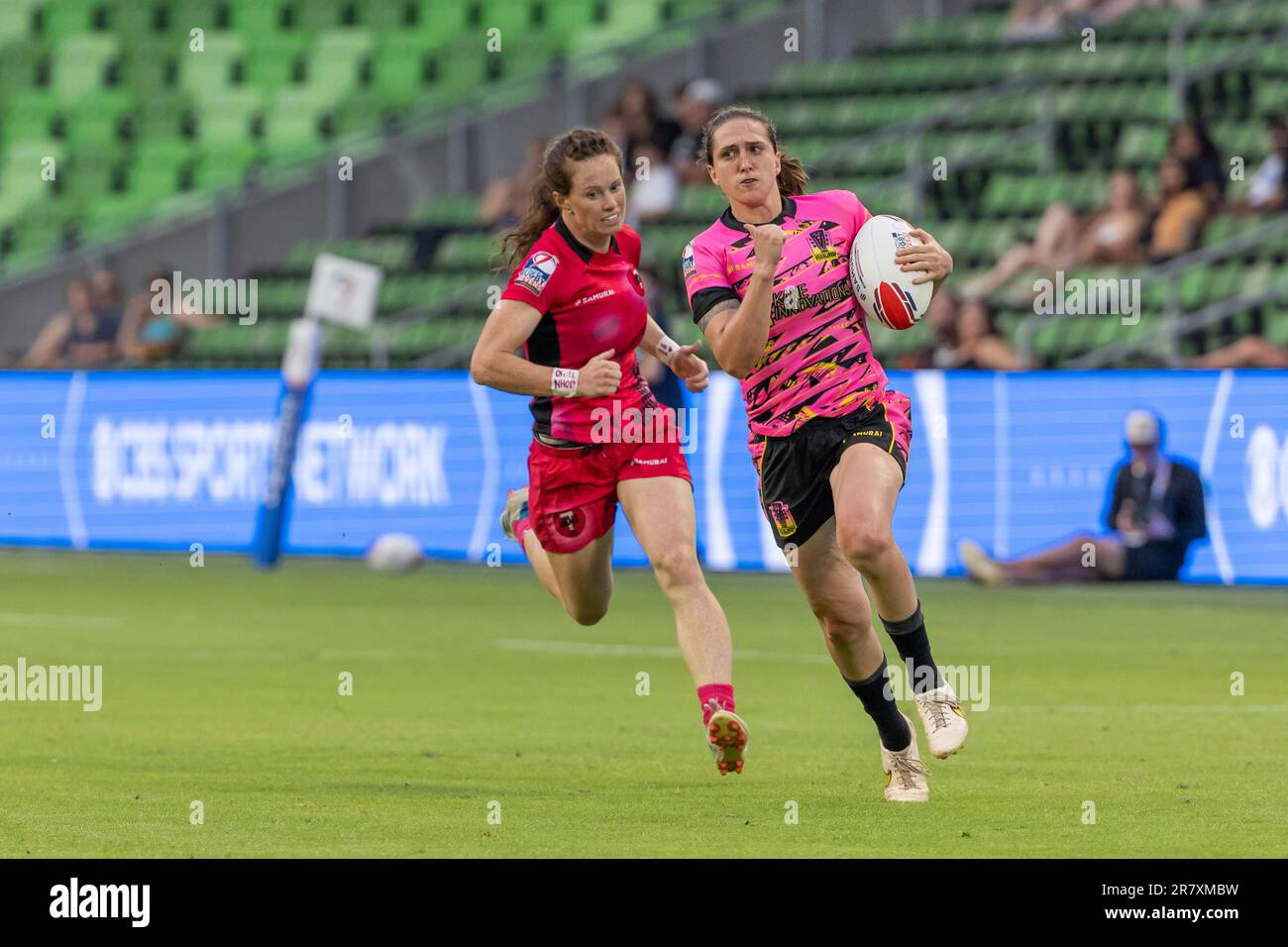 AUSTIN, TX JUNE 17 Southern Headliners player Antea Dedic (9) races