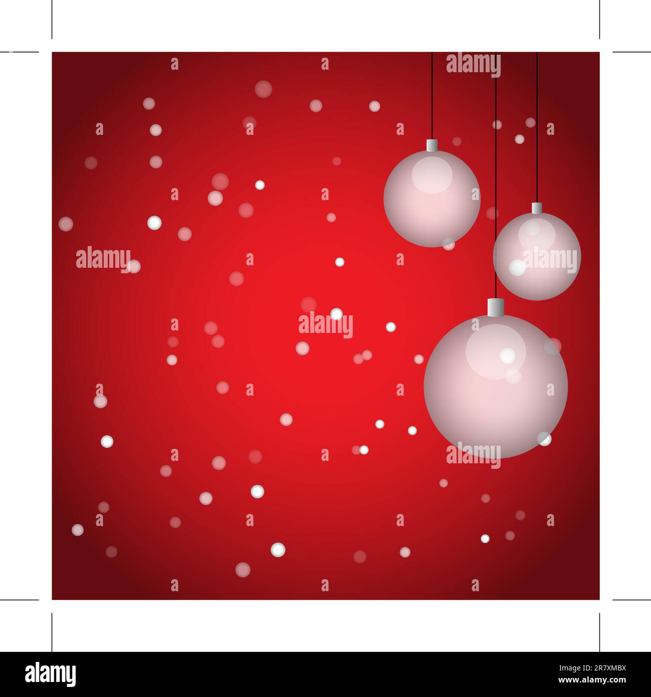 Christmas balls and snowflakes, vector illustration, eps10 Stock Vector