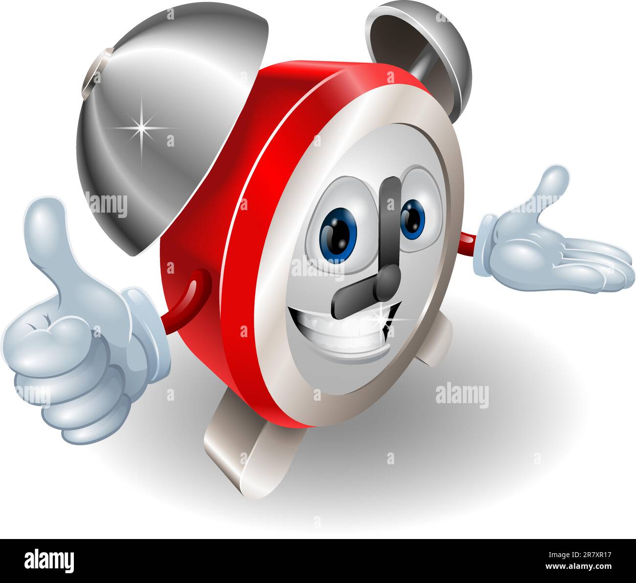 Cute cartoon character alarm clock giving a thumbs up Stock Vector ...