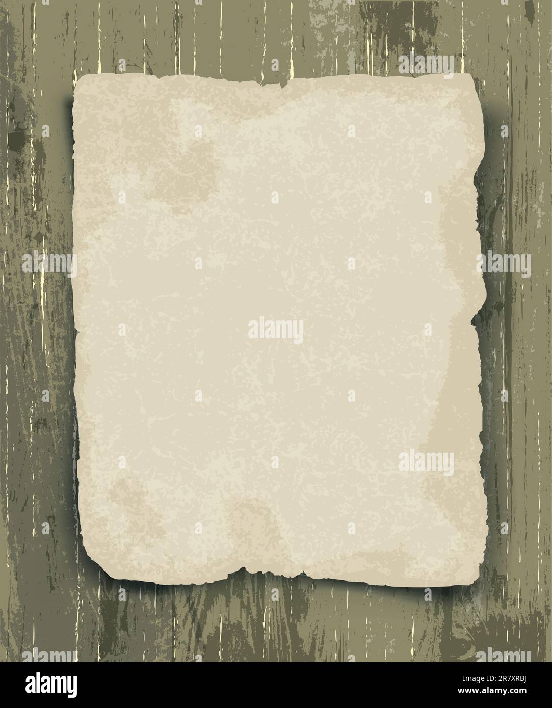 Old paper on the wood background Stock Vector