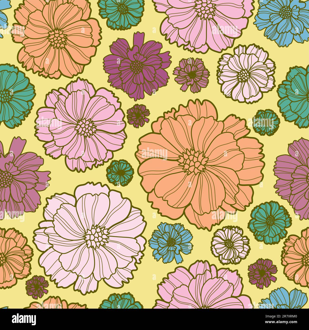 Vector seamless vintage floral botany pattern Stock Vector Image & Art ...