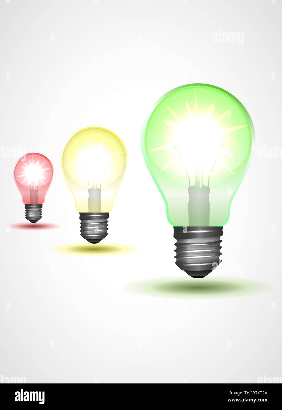 Traffic light or varicolored lamp set, vector illustration, eps10 Stock Vector