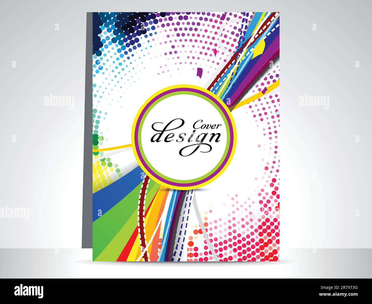 abstract colorful dotted flayer vector illustration Stock Vector