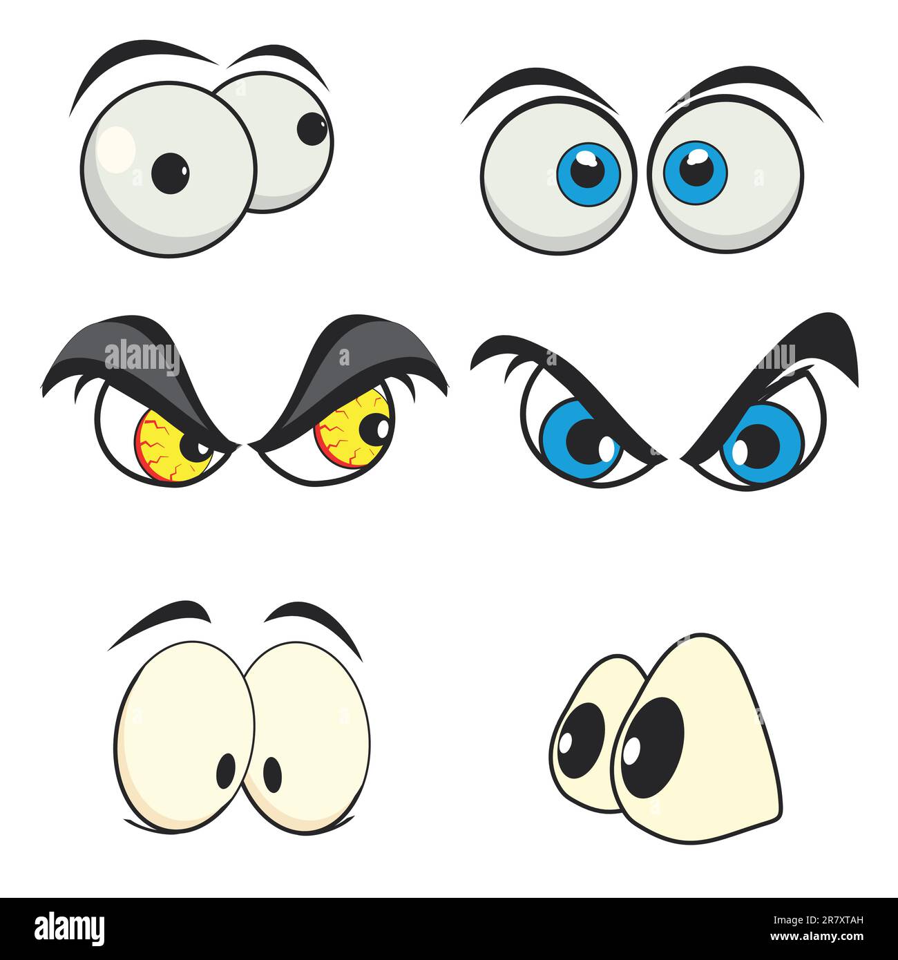 Cartoon eye look eyebrow human image vector illustration hires stock