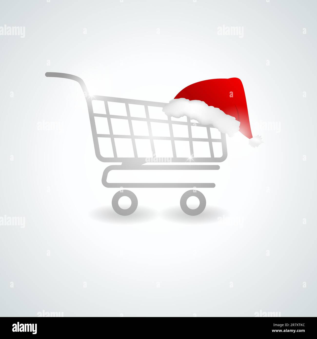 Christmas shopping trolley Stock Vector