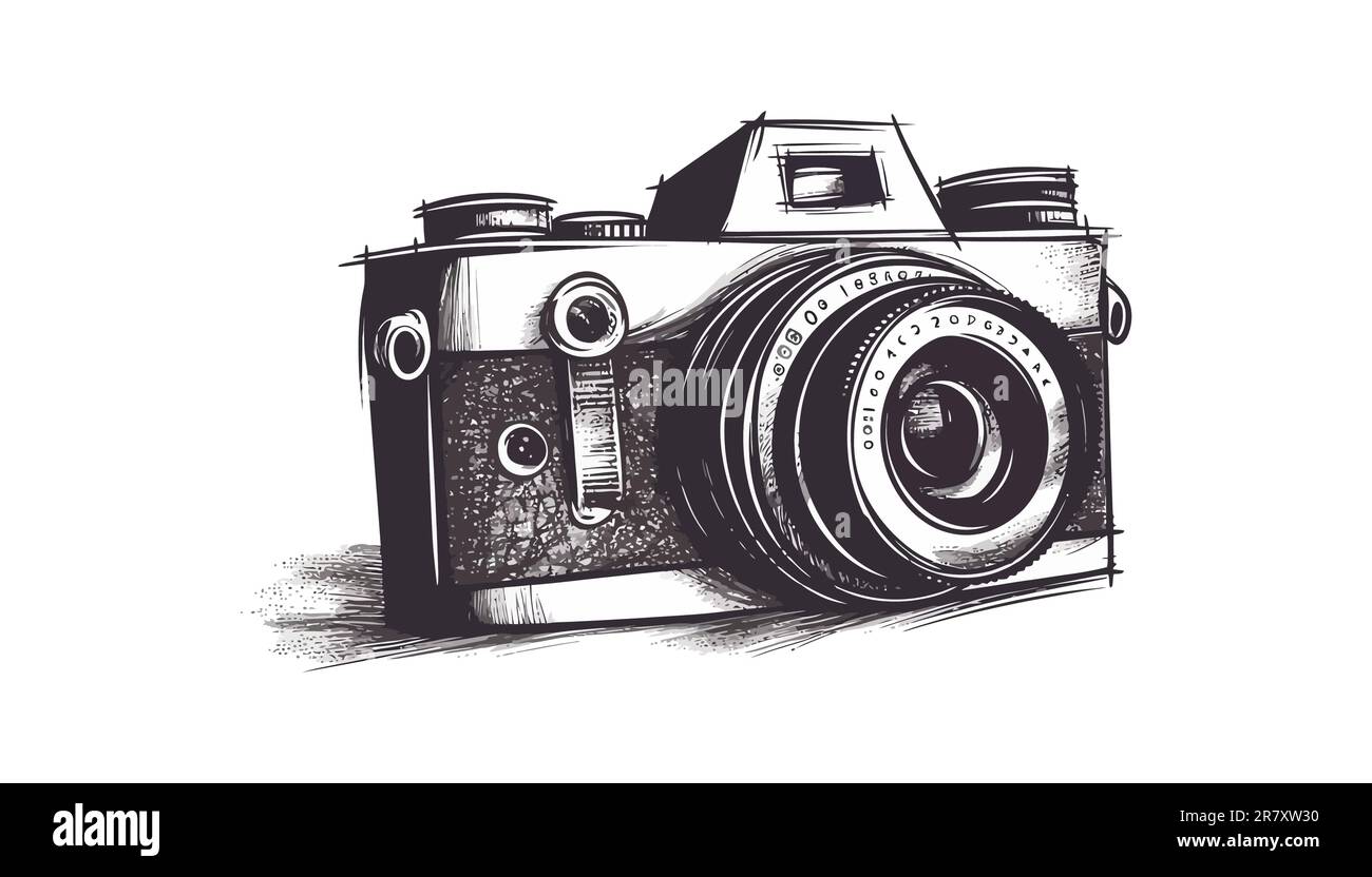 flat icon vintage camera on white background Stock Vector Image & Art ...