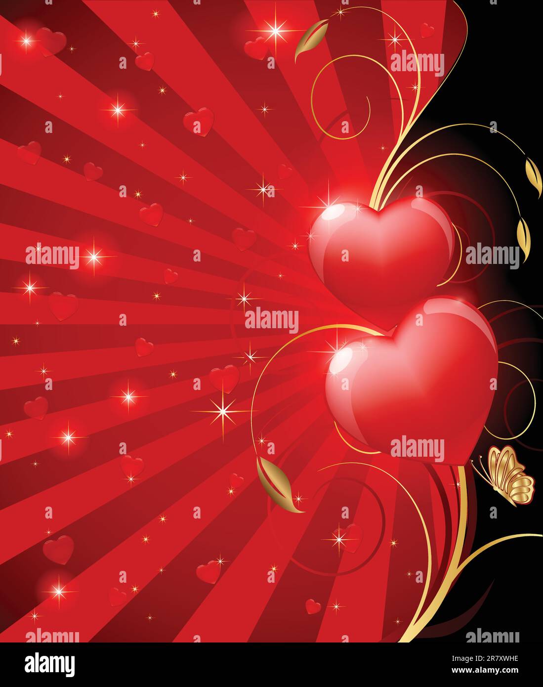 Red heart illustration Stock Vector Image & Art - Alamy
