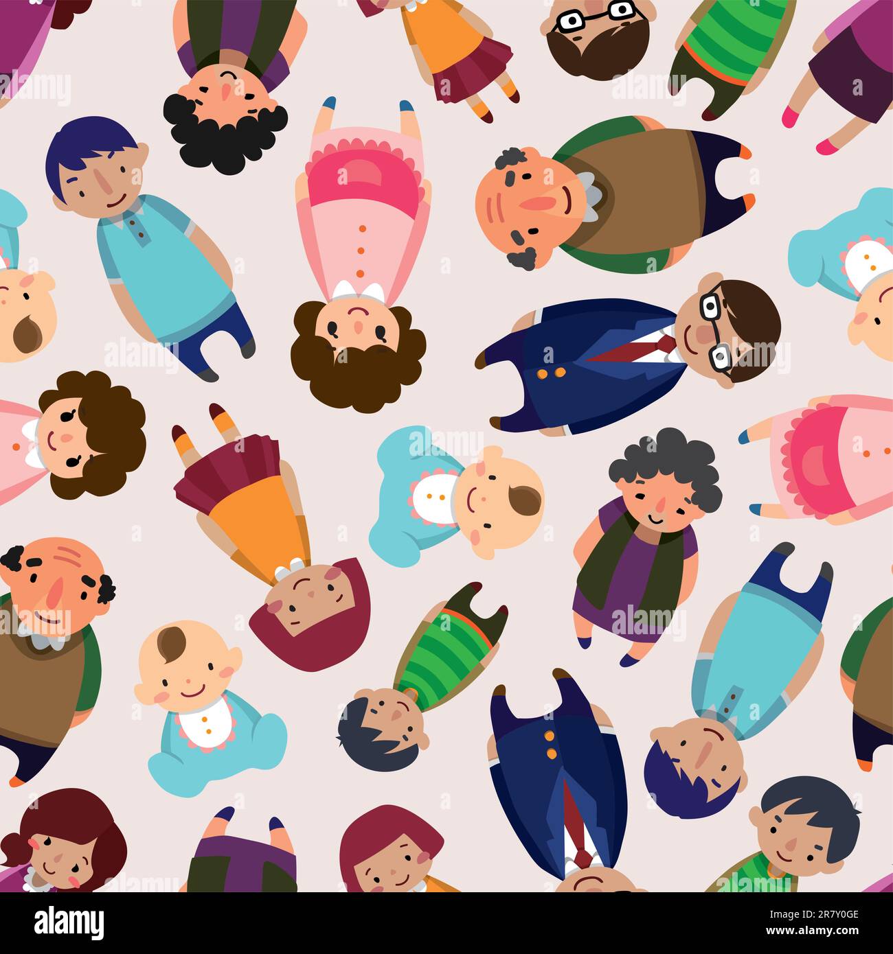 Family girl families grandparent grandchild Stock Vector Images - Alamy