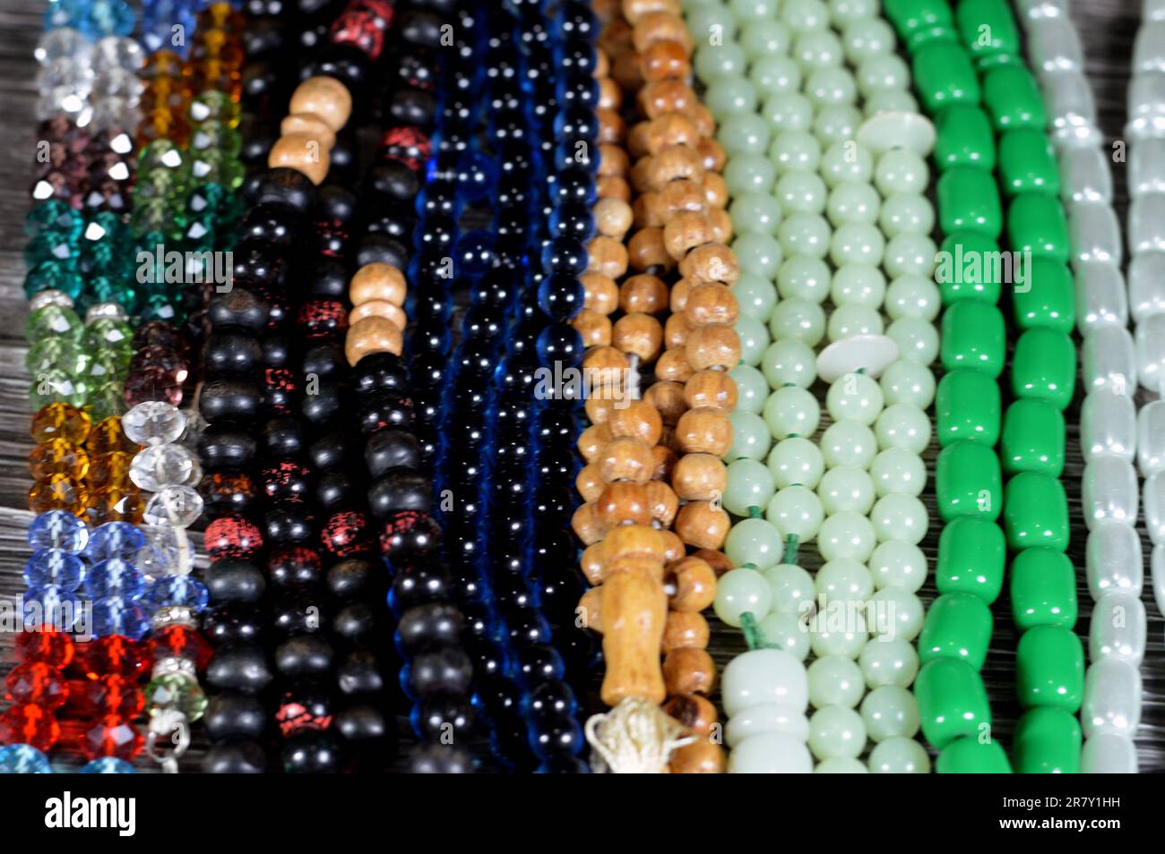 Prayer beads, a form of beadwork used to count the repetitions of prayers, A misbaha, a device