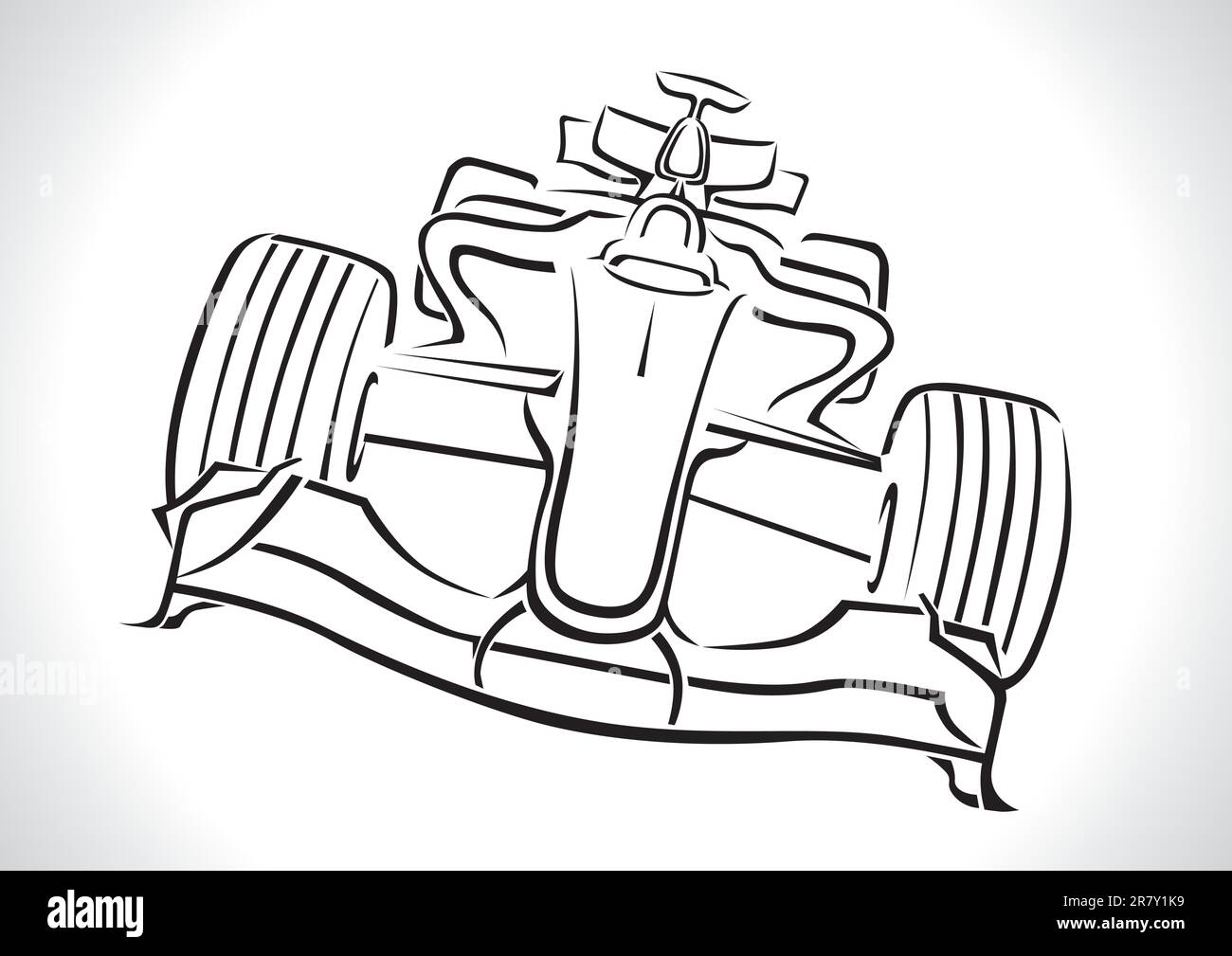 Formula 1 Racing Car Vector Illustration Stock Vector