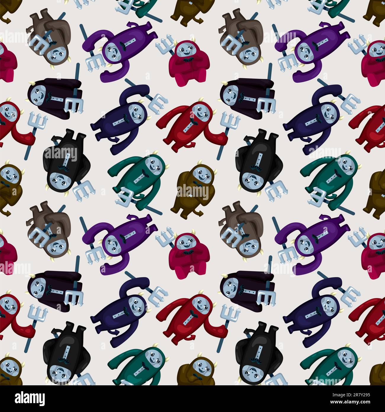 cartoon halloween ghost seamless pattern Stock Vector