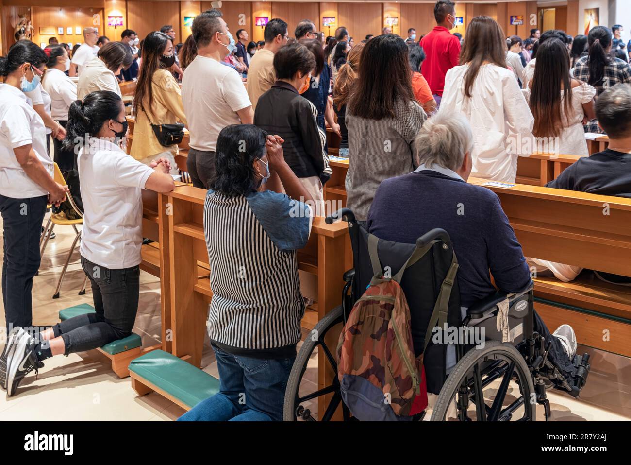 Sunday mass at our lady of mount carmel catholic church wanchai hong