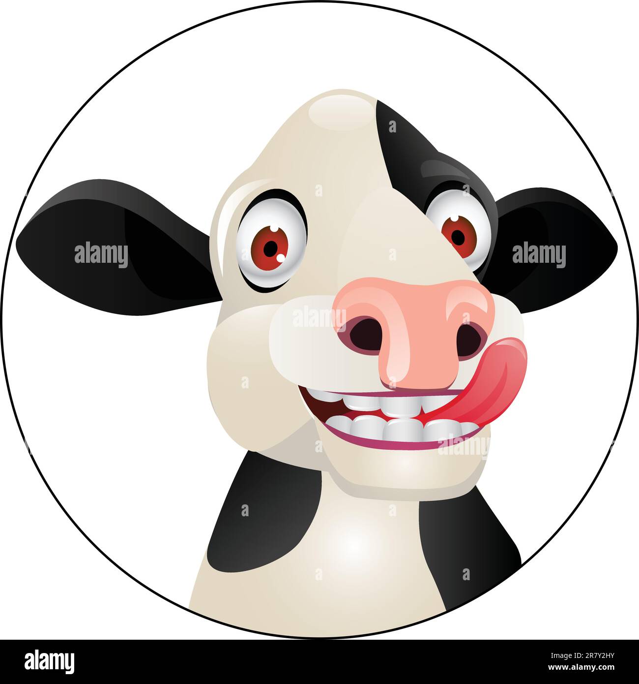 Vector Illustration Of Funny Cow Stock Vector Image & Art - Alamy