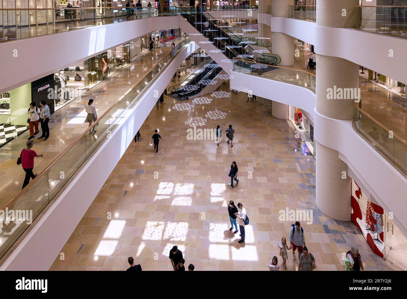Shoppers at Pacific Place shopping mall, Admiralty, Hong Kong, SAR