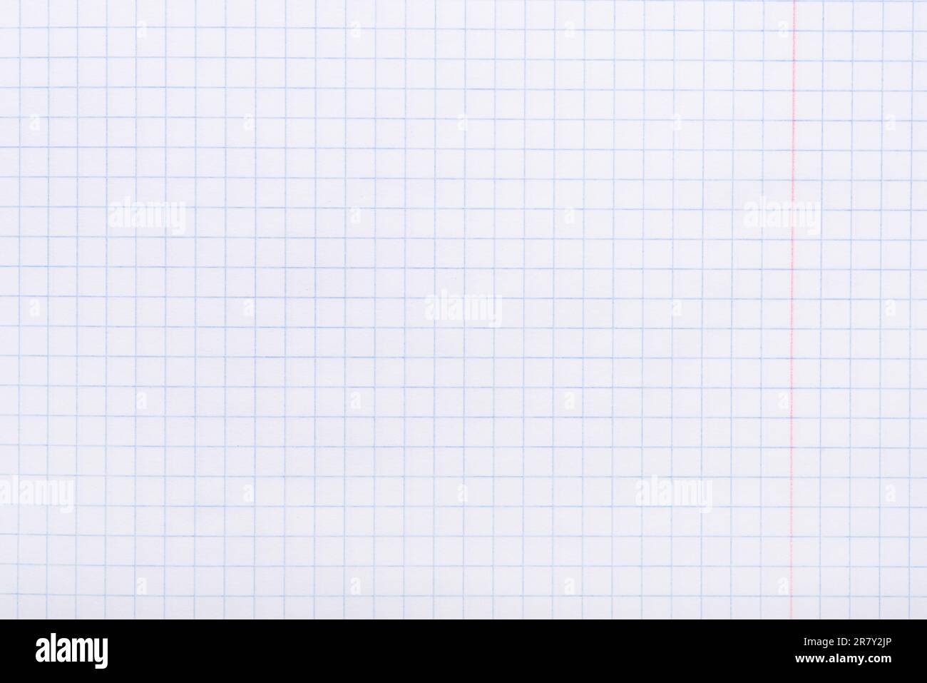 A white sheet in a cage from a notebook. Stock Photo