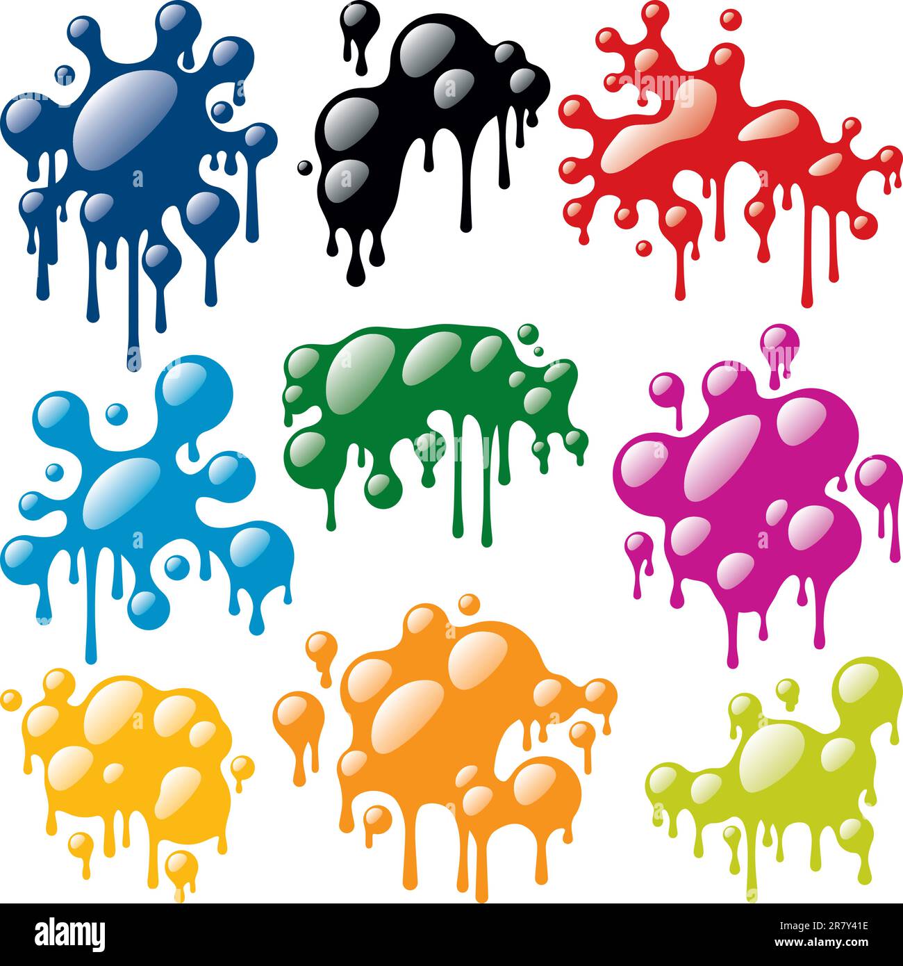 Color Blots Vector Round stained Stock Vector Images - Alamy