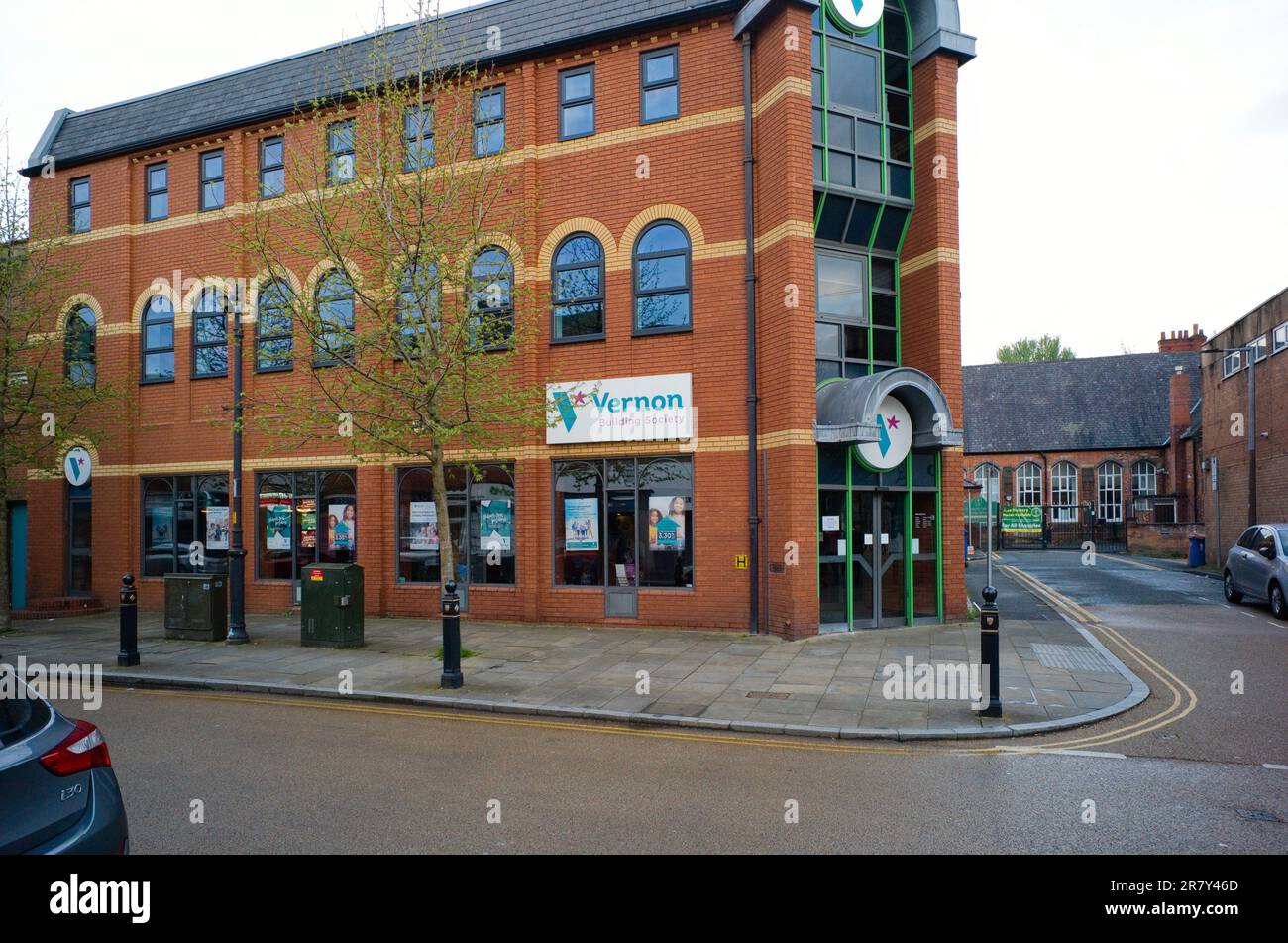 The Vernon was founded in 1924 and is an independent building society Stock Photo