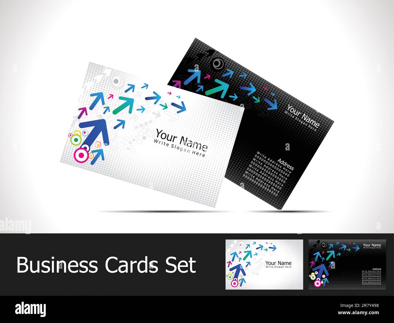 abstract business cards template vector illustration Stock Vector Image