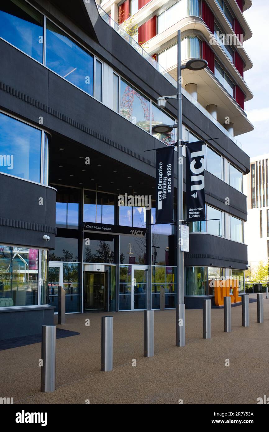 Number One Pool Street, UCL Stratford building entrance Stock Photo