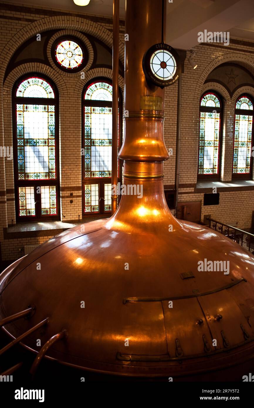 Interior of a traditional brewery in Amsterdam, Holland Stock Photo Alamy