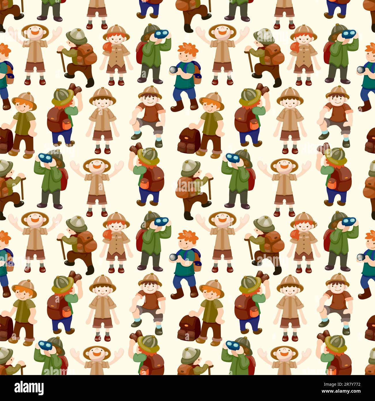Adventurer people seamless pattern Stock Vector Image & Art - Alamy