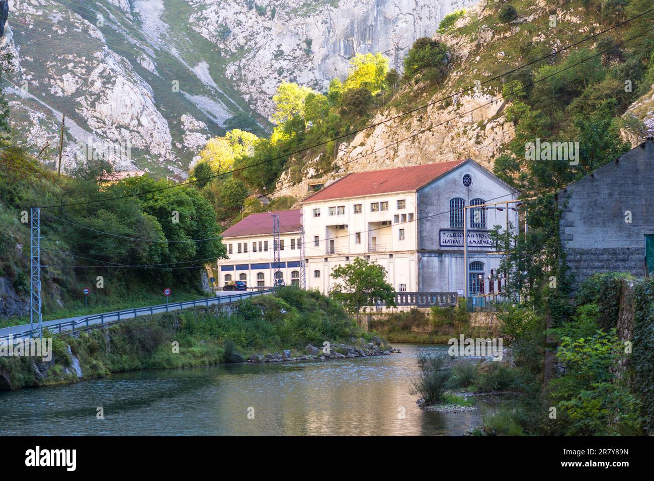 The river Rio Cares in the National Park Los Picos de Europa. The ...