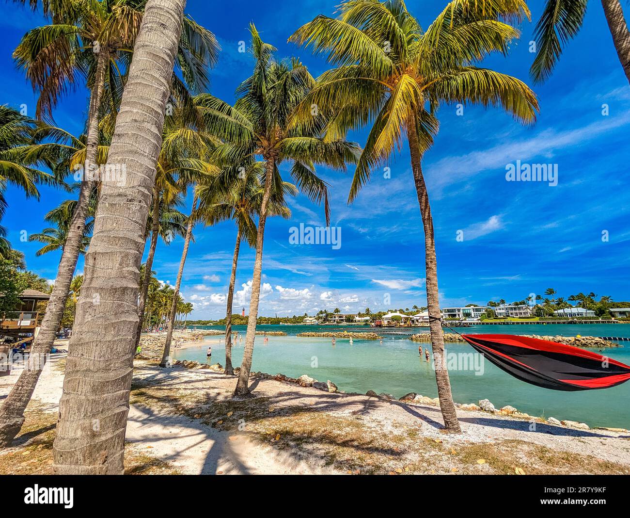 DuBois Park, Jupiter Beach and inlet, areal views, Florida, USA Stock
