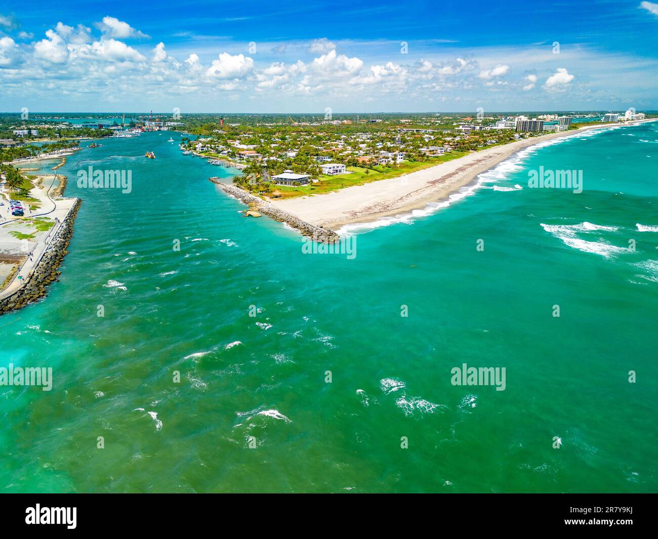 DuBois Park, Jupiter Beach and inlet, areal views, Florida, USA Stock Photo Alamy