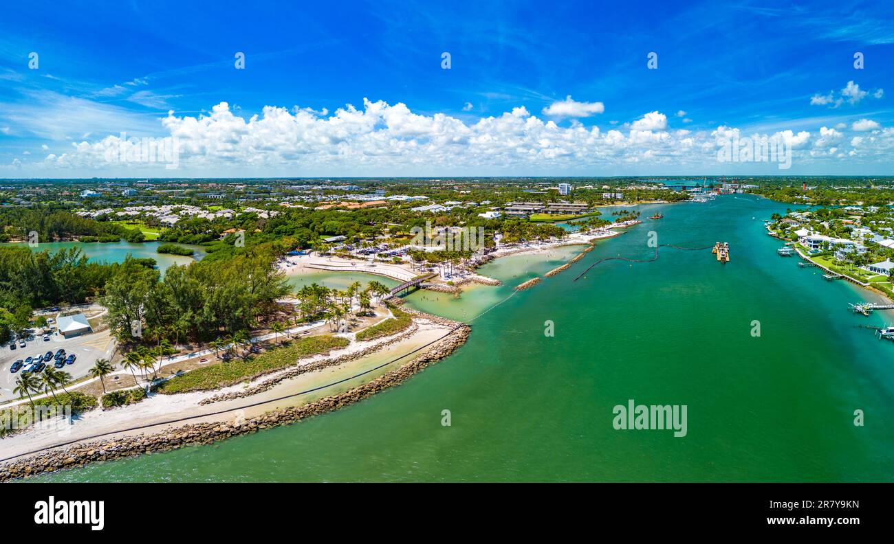 DuBois Park, Jupiter Beach and inlet, areal views, Florida, USA Stock Photo Alamy