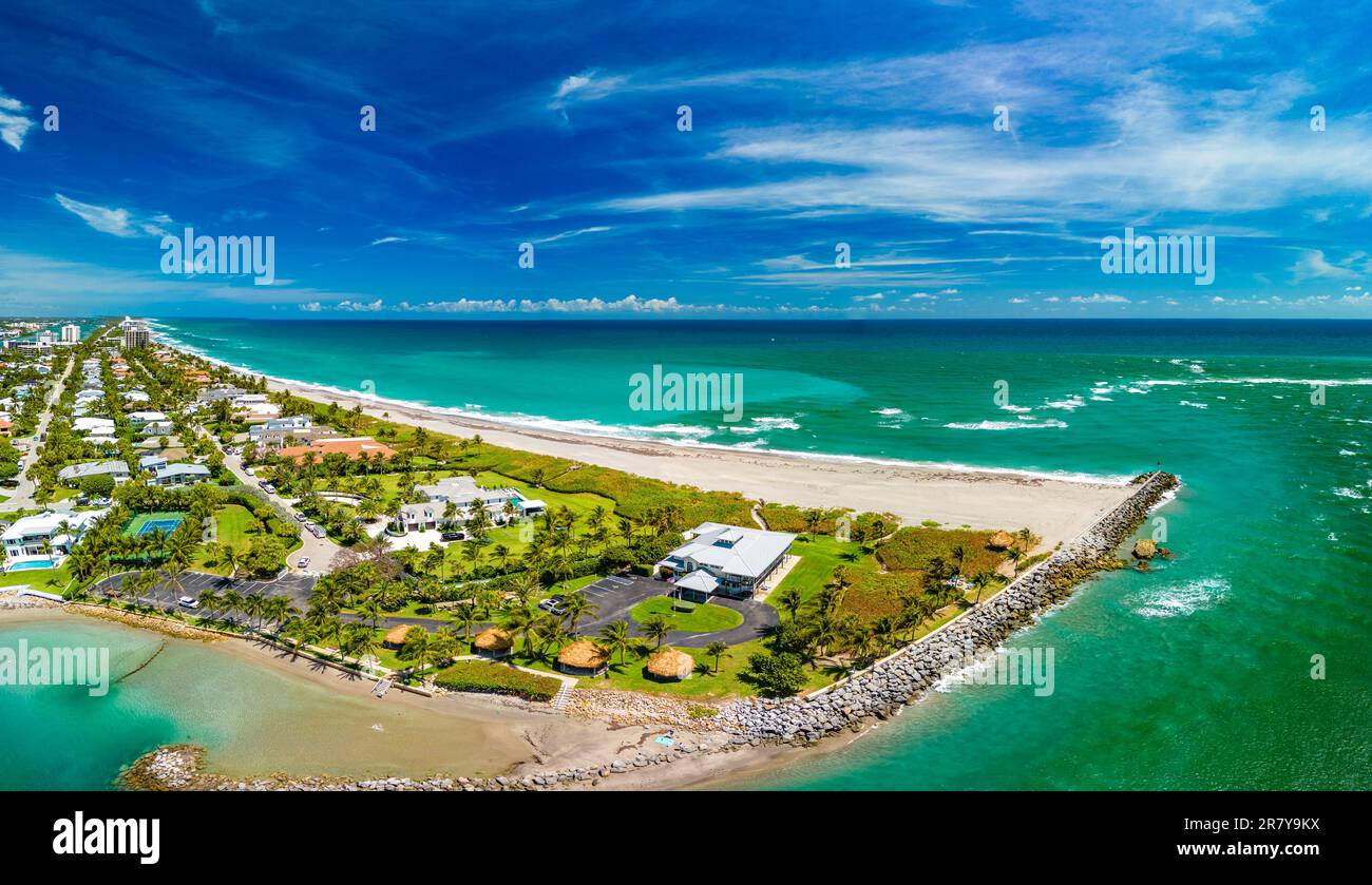 DuBois Park, Jupiter Beach and inlet, areal views, Florida, USA Stock Photo Alamy