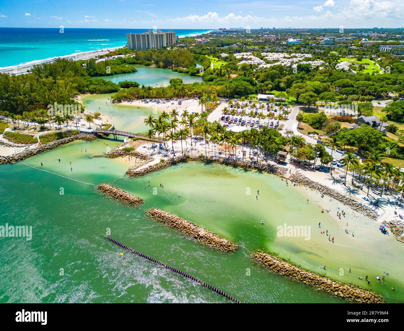 DuBois Park, Jupiter Beach and inlet, areal views, Florida, USA Stock Photo Alamy