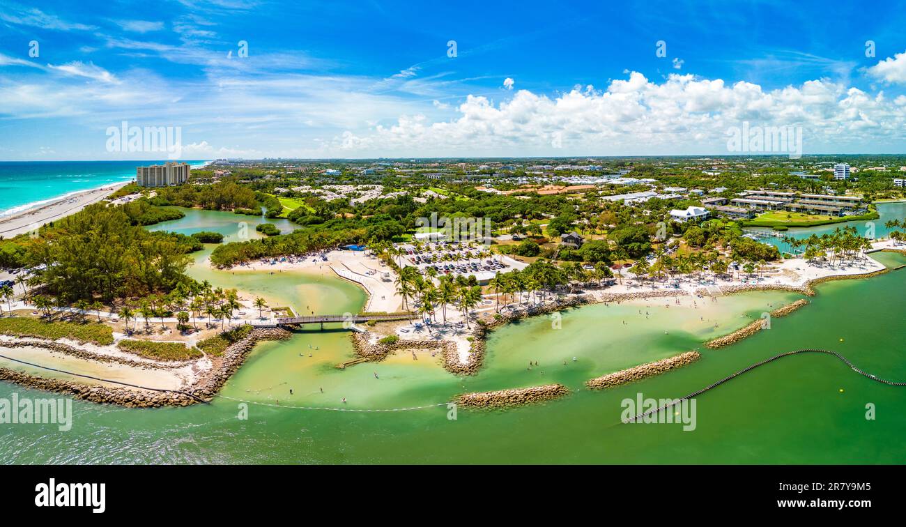 DuBois Park, Jupiter Beach and inlet, areal views, Florida, USA Stock Photo Alamy