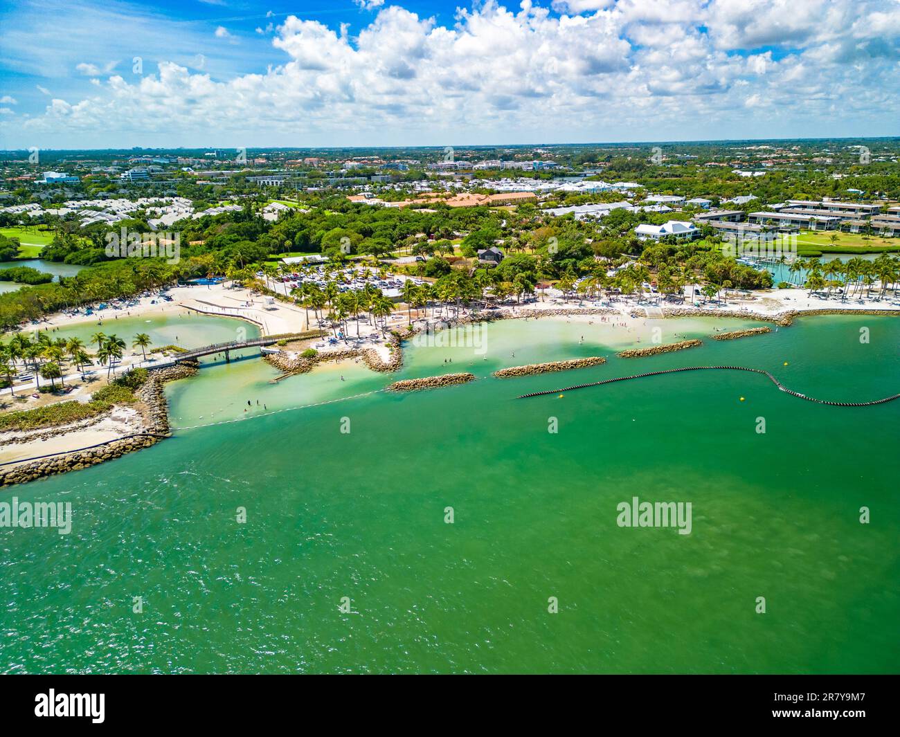DuBois Park, Jupiter Beach and inlet, areal views, Florida, USA Stock