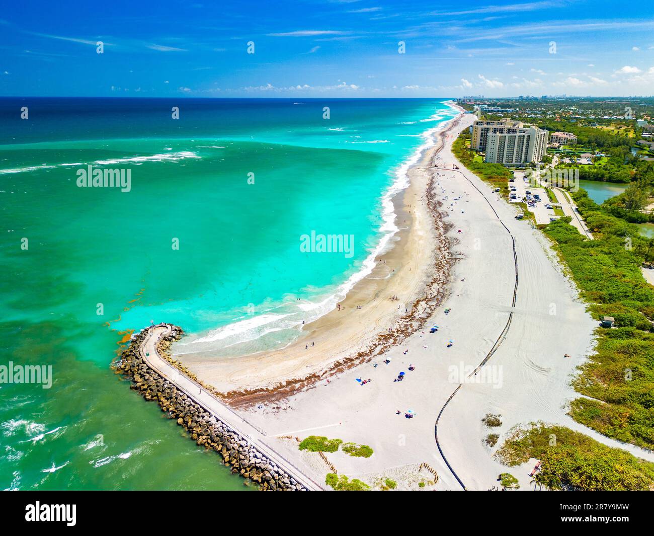 DuBois Park Jupiter Beach And Inlet Areal Views Florida USA Stock 