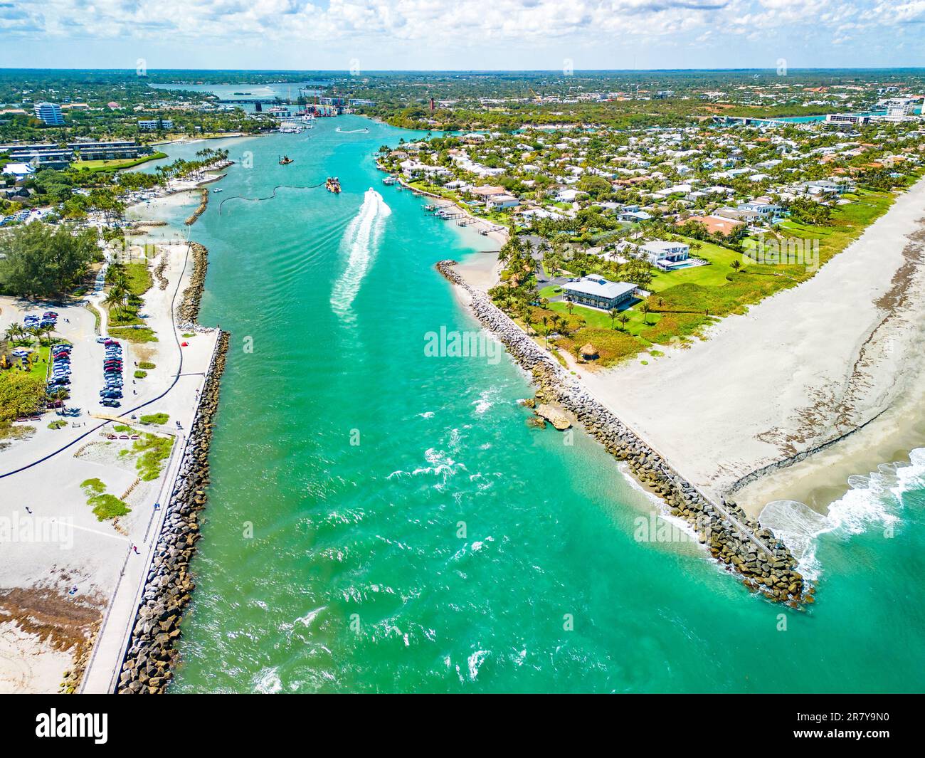 DuBois Park, Jupiter Beach and inlet, areal views, Florida, USA Stock Photo Alamy