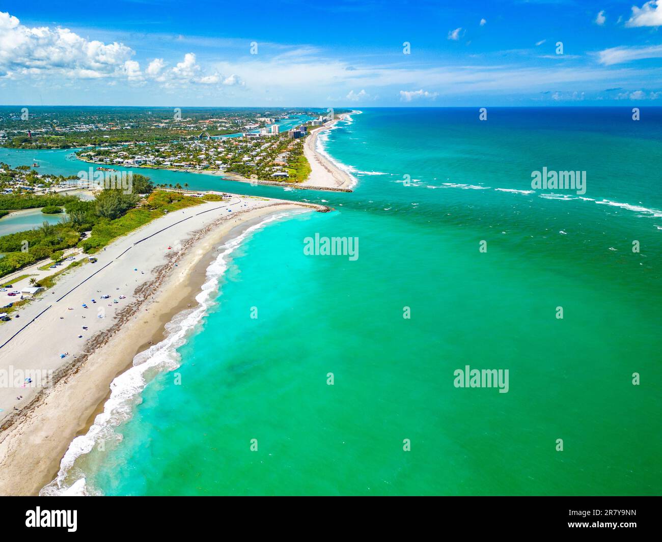 DuBois Park, Jupiter Beach and inlet, areal views, Florida, USA Stock Photo Alamy