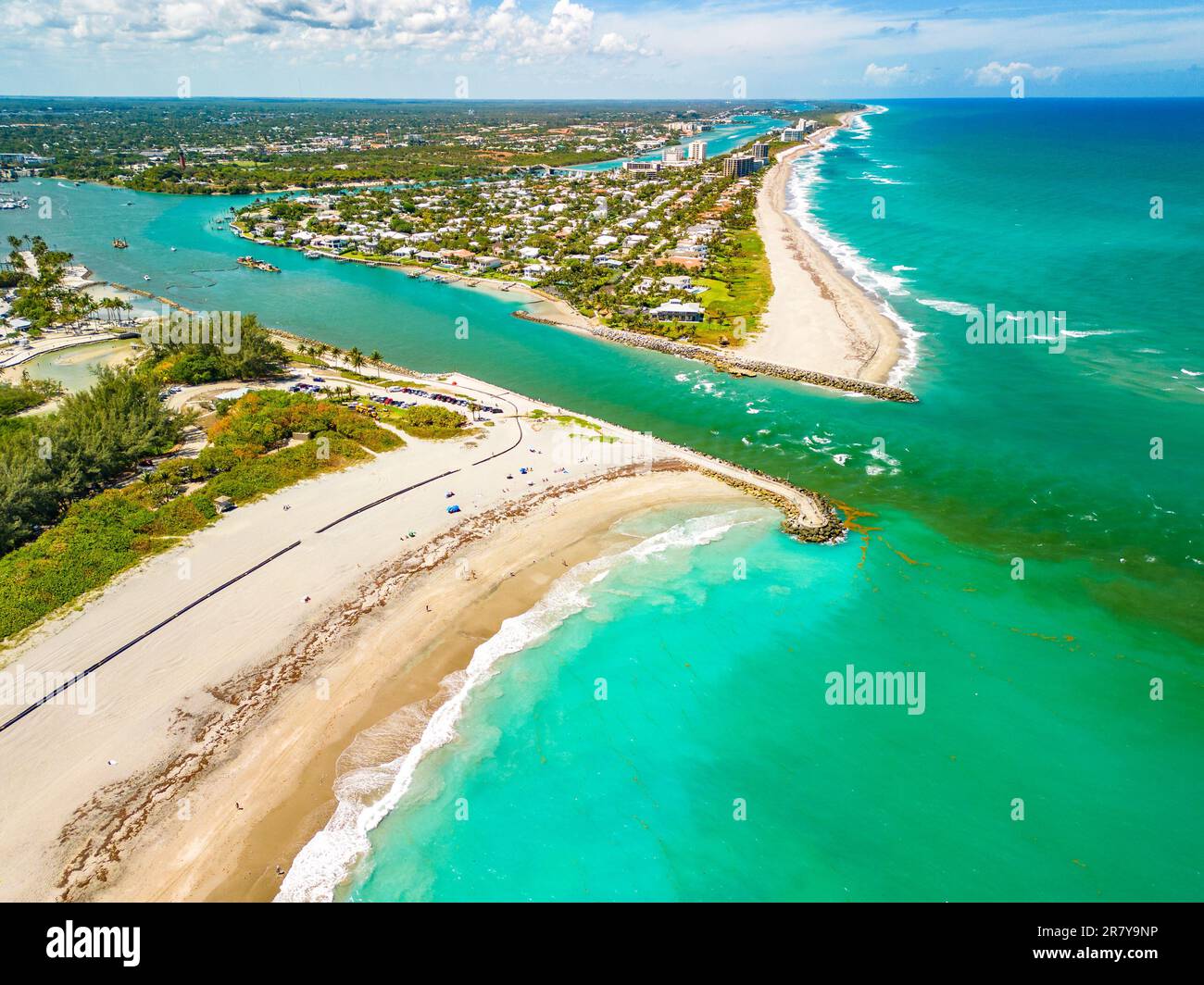 DuBois Park, Jupiter Beach and inlet, areal views, Florida, USA Stock Photo Alamy