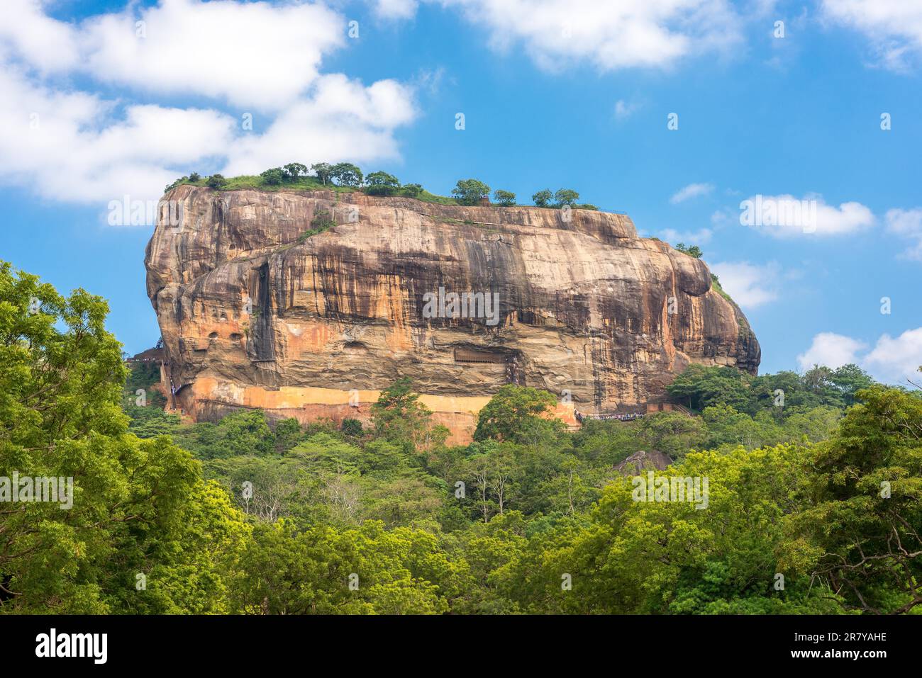 Sigiriya is an ancient rock fortress and one of the most legendary icons of Sri Lankan history Stock Photo