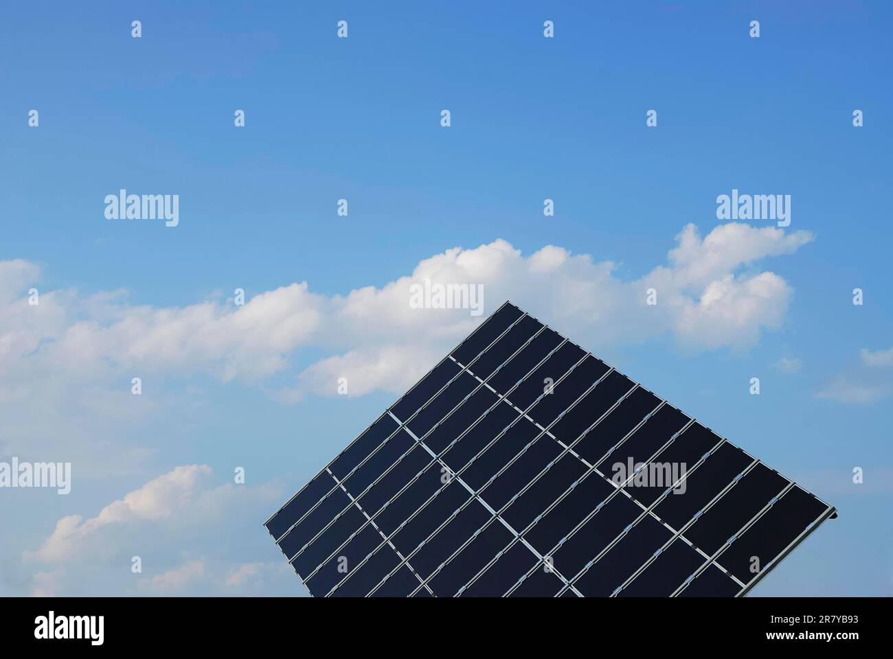 Huge solar panel and blue sky Stock Photo