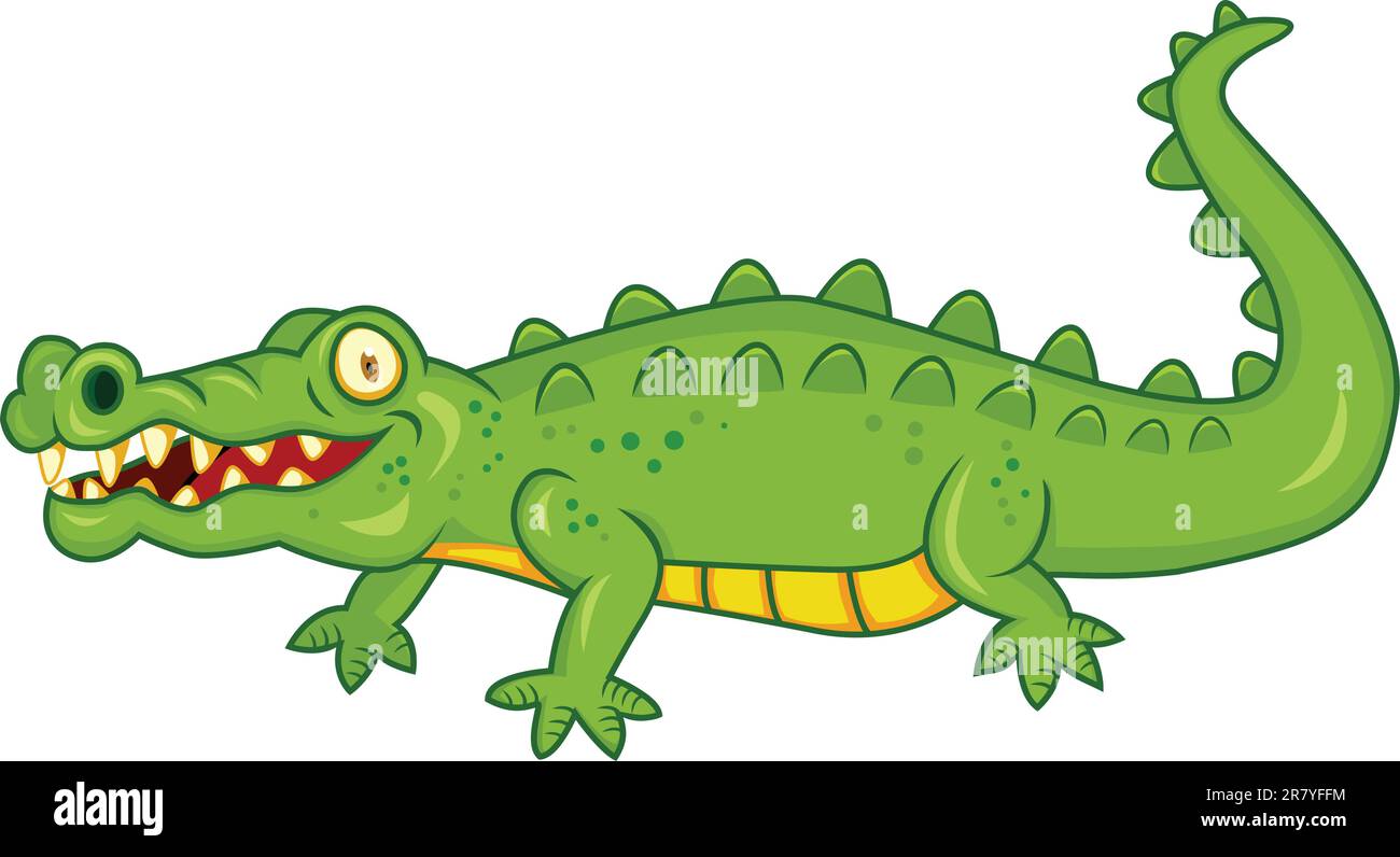 Vector Illustration Of Crocodile Cartoon Stock Vector